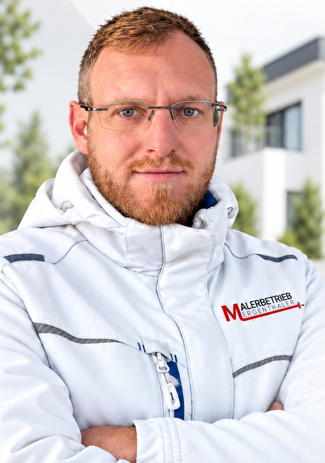 Timo Mergenthaler, Inhaber des Malerbetriebs Mergenthaler